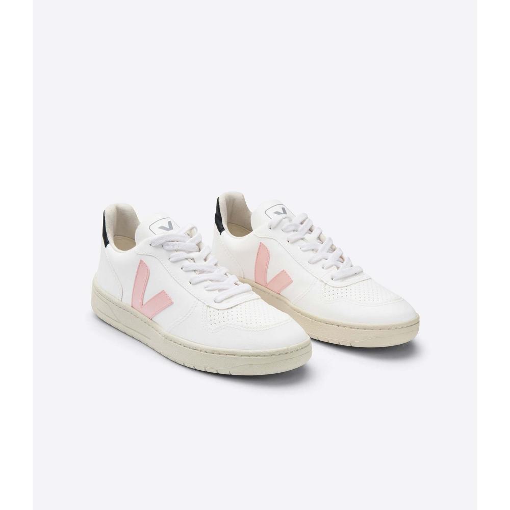 Women's Veja V-10 CWL Sneakers White/Pink | ZA 658TCE